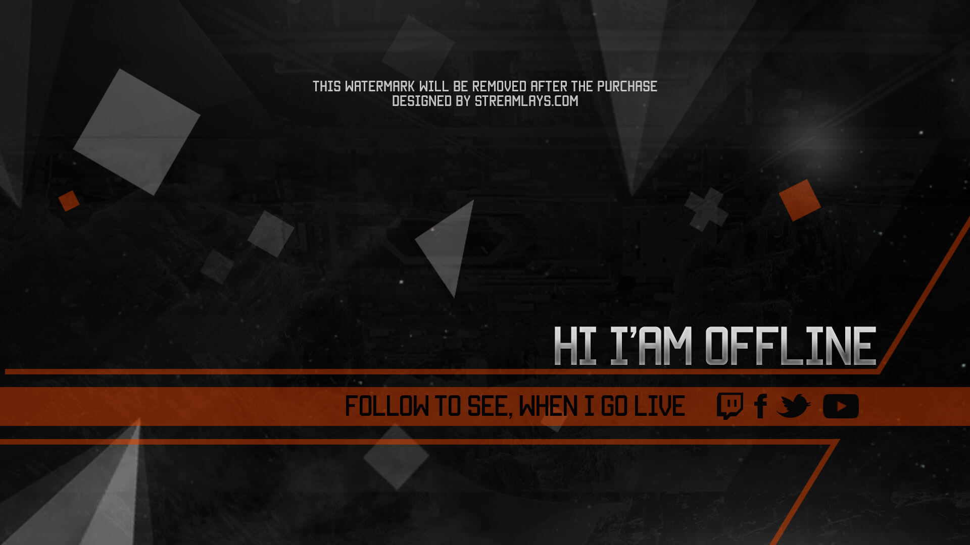 Alpha Offline Screen Twitch with psd template Download